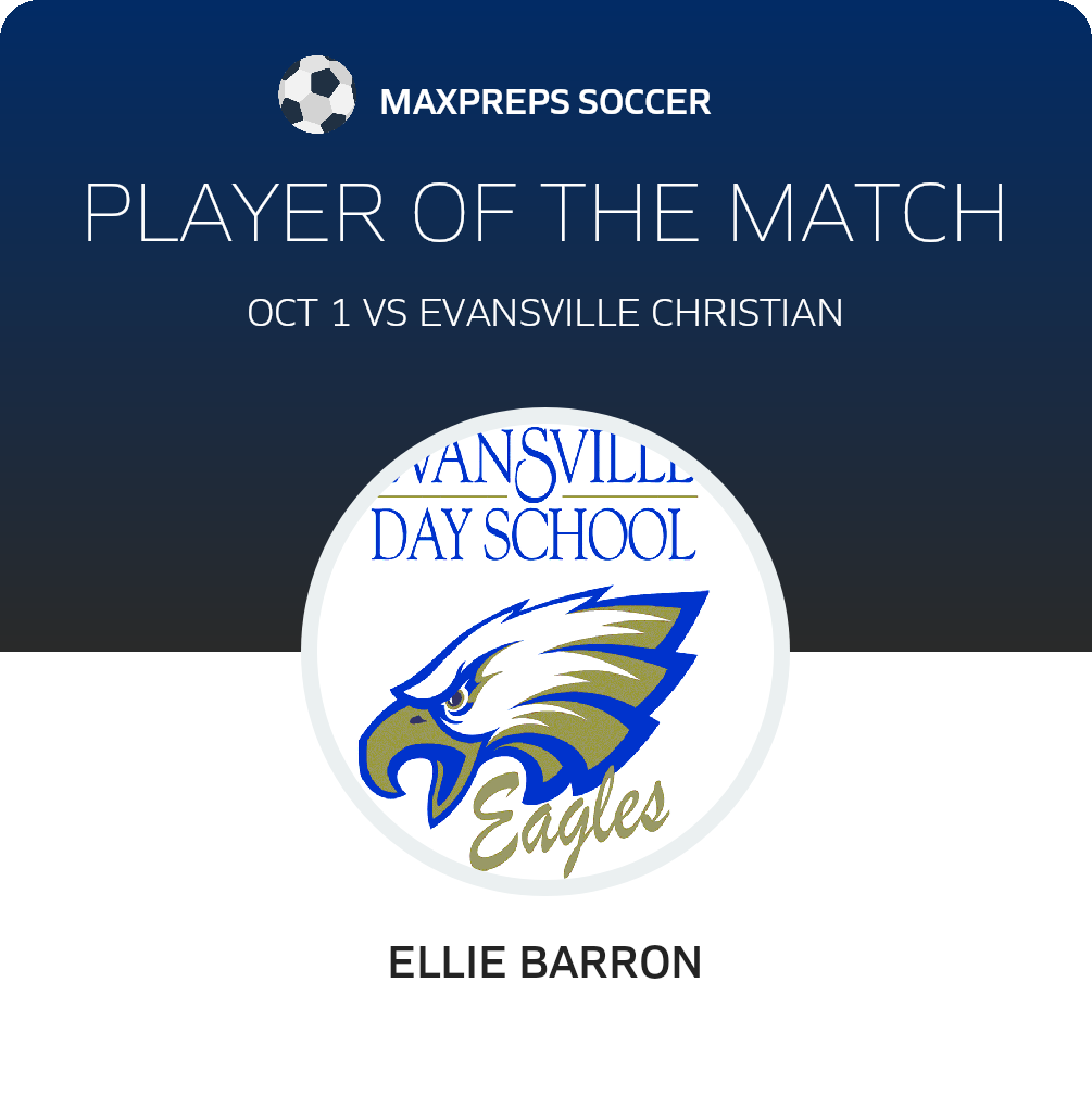 Ellie Barron Player of the Game badge
