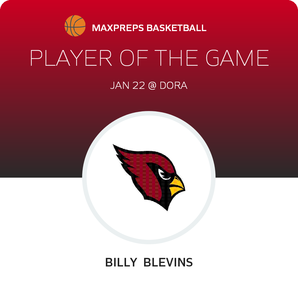 #20 Billy  Blevins Player of the Game badge