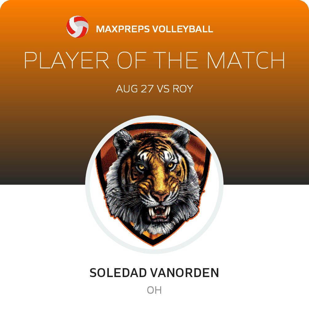 #4 Soledad Vanorden Player of the Game badge