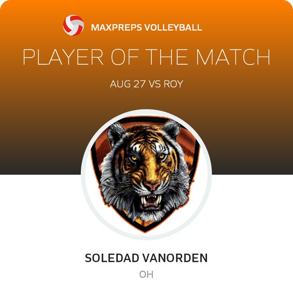 #4 Soledad Vanorden Player of the Game badge