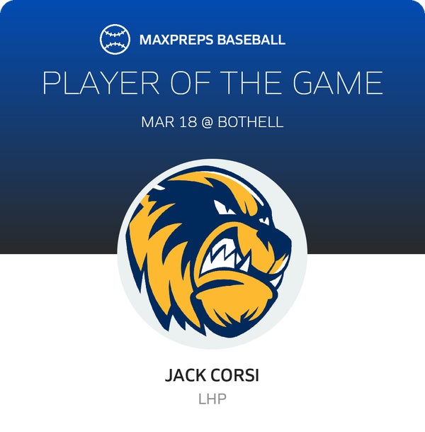 #13 Jack Corsi Player of the Game badge