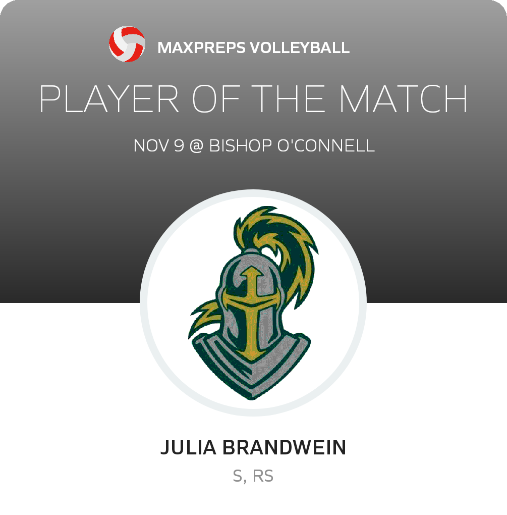 #6 Julia Brandwein Player of the Game badge
