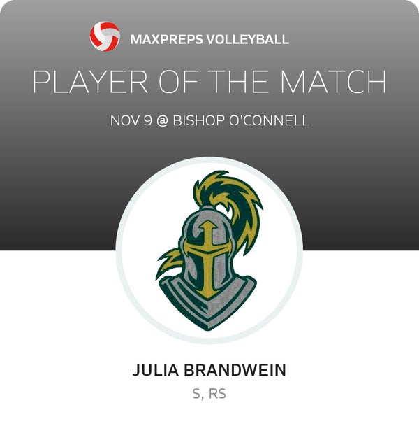 #6 Julia Brandwein Player of the Game badge