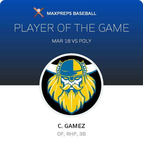 #3 C. Gamez Player of the Game badge