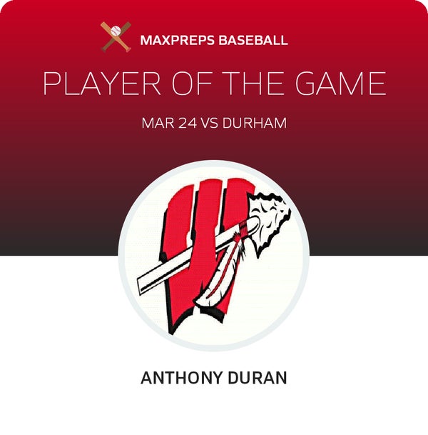 #2 Anthony Duran Player of the Game badge