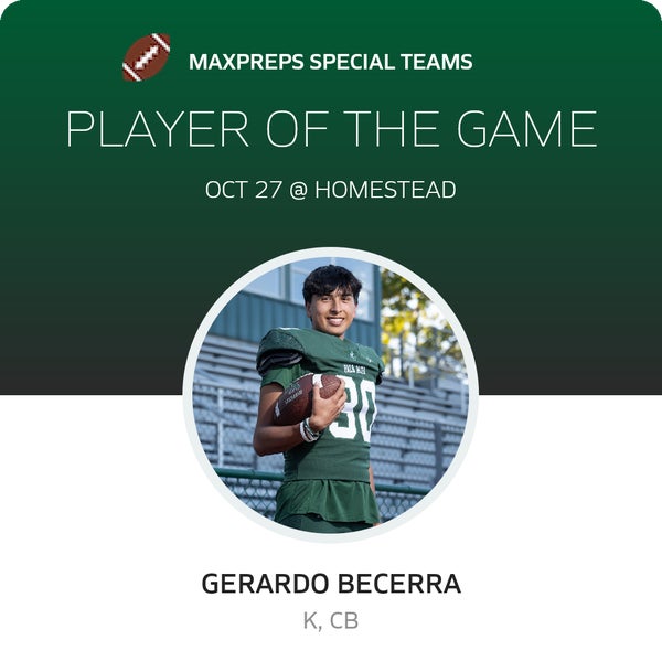 #30 Gerardo Becerra Player of the Game badge
