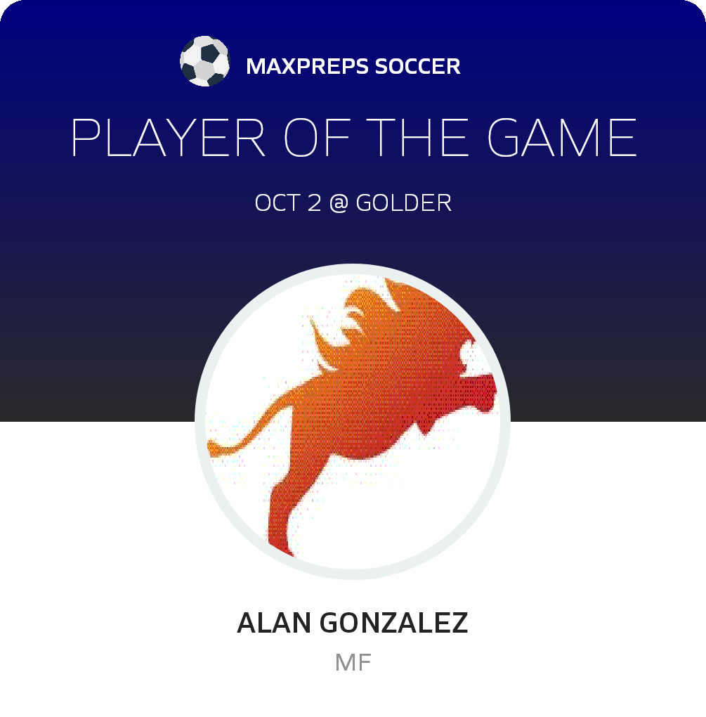 #7 Alan Gonzalez Player of the Game badge