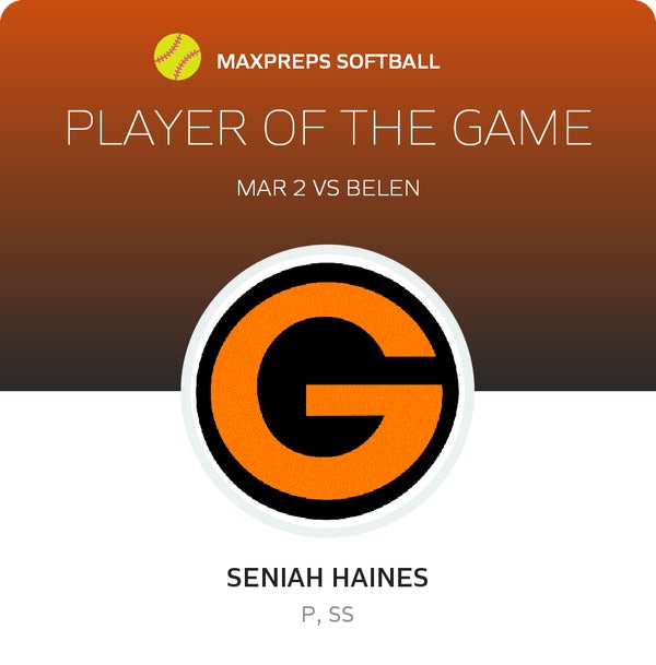 #5 Seniah Haines Player of the Game badge