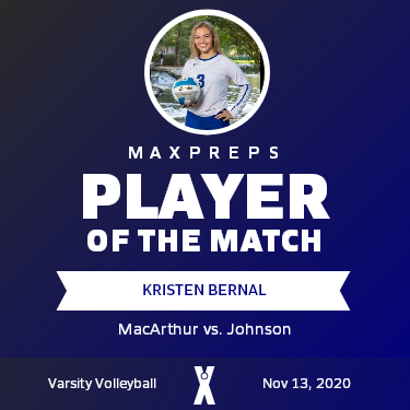 #3 Kristen Bernal Player of the Game badge