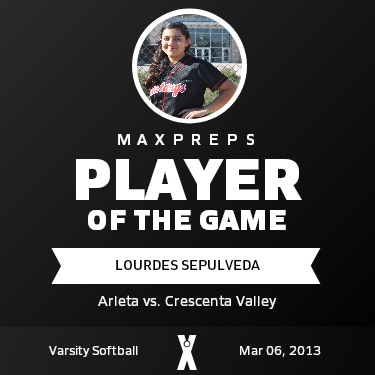 #6 Lourdes Sepulveda Player of the Game badge