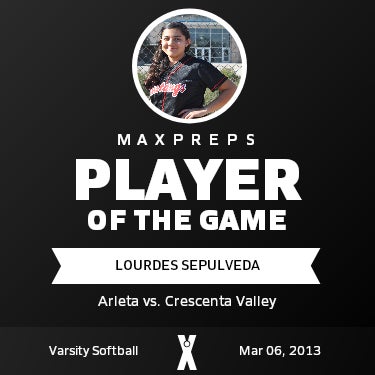 #6 Lourdes Sepulveda Player of the Game badge