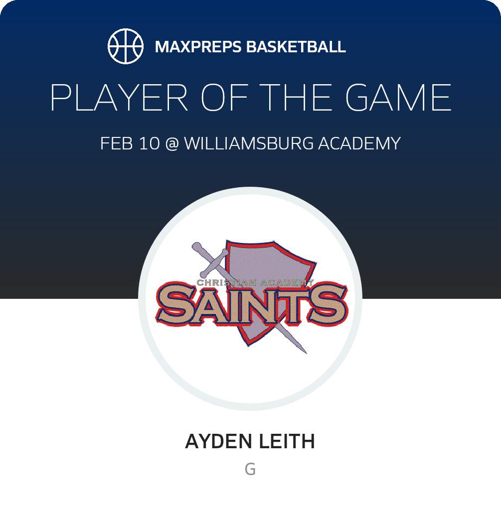 #22 Ayden Leith Player of the Game badge