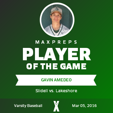 #7 Gavin Amedeo Player of the Game badge