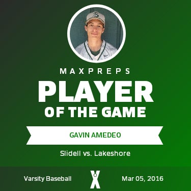 #7 Gavin Amedeo Player of the Game badge