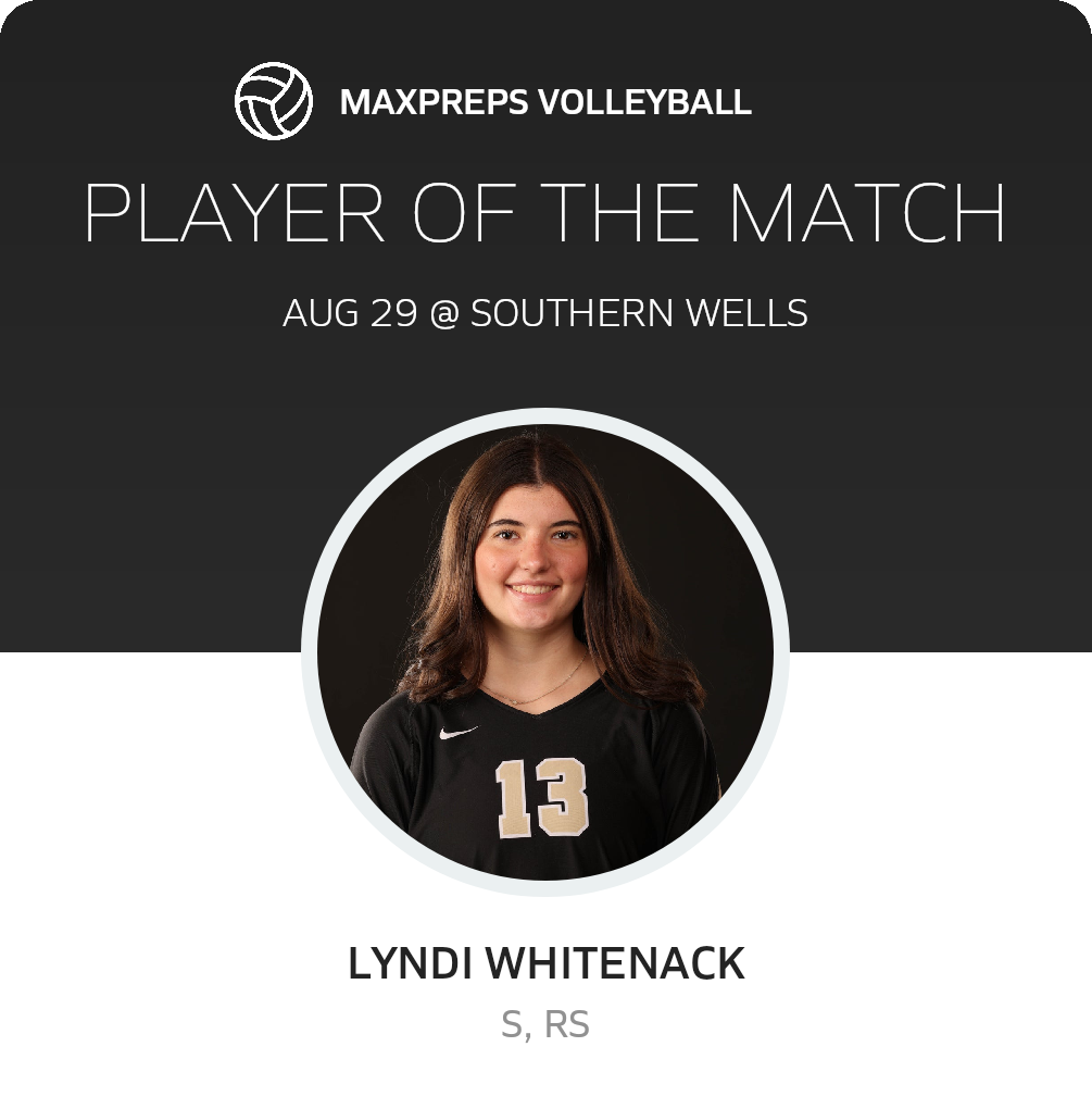 #13 Lyndi Whitenack Player of the Game badge
