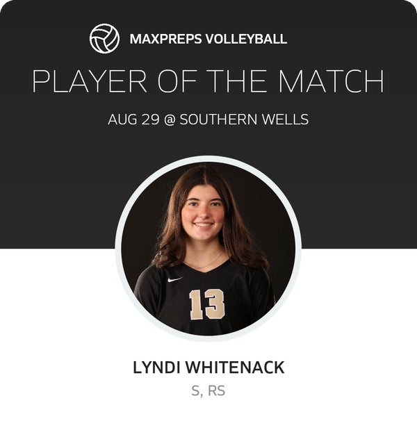 #13 Lyndi Whitenack Player of the Game badge