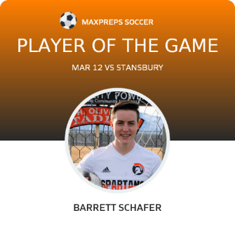 #11 Barrett Schafer Player of the Game badge
