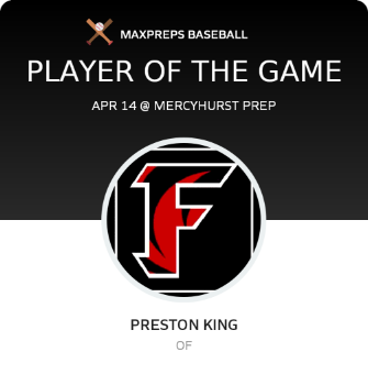 #11 Preston King Player of the Game badge