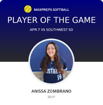 #19 Anissa Zambrano Player of the Game badge