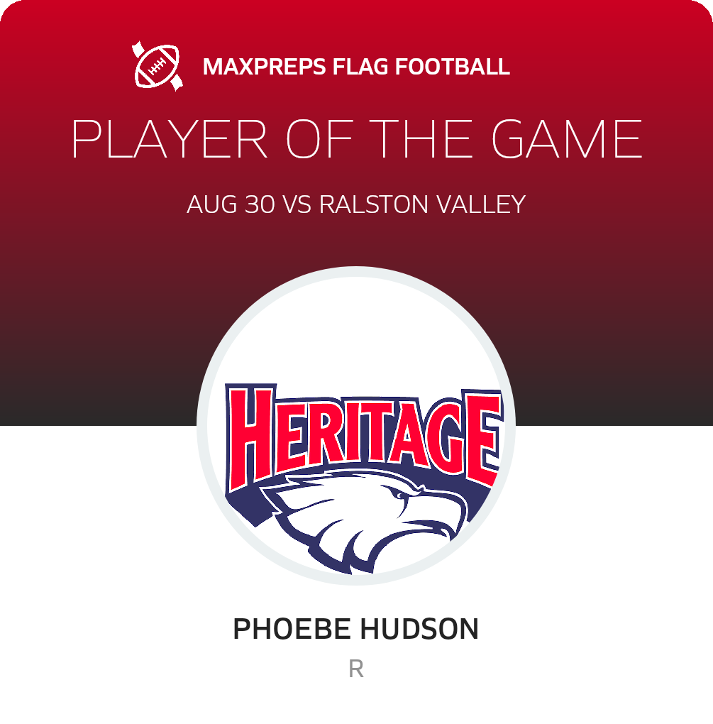#18 Phoebe Hudson Player of the Game badge