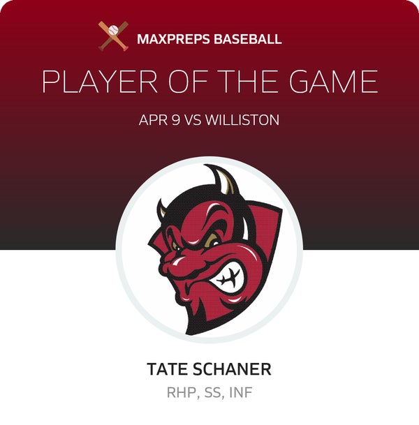 #5 Tate Schaner Player of the Game badge