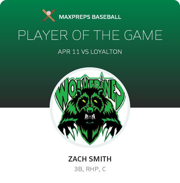 #5 Zach Smith Player of the Game badge