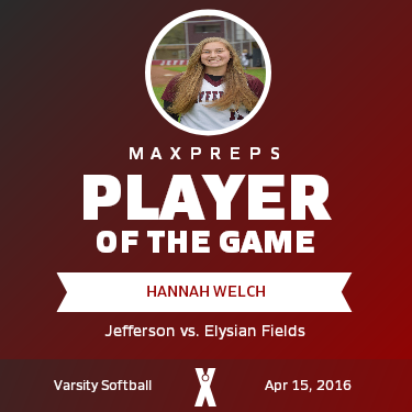 #11 Hannah Welch Player of the Game badge