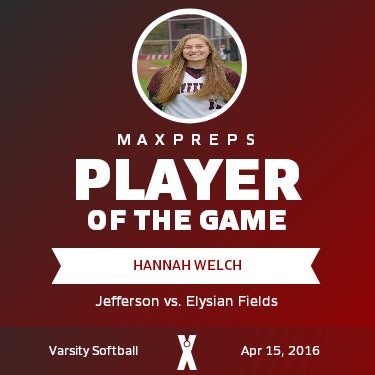 #11 Hannah Welch Player of the Game badge