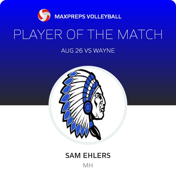 #12 Sam Ehlers Player of the Game badge