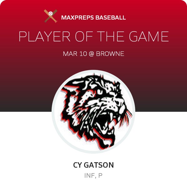 #7 Cy Gatson Player of the Game badge
