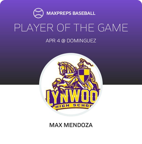 #34 Max Mendoza Player of the Game badge