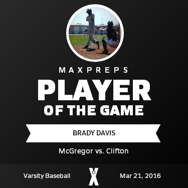 #3 Brady Davis Player of the Game badge