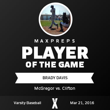 #3 Brady Davis Player of the Game badge