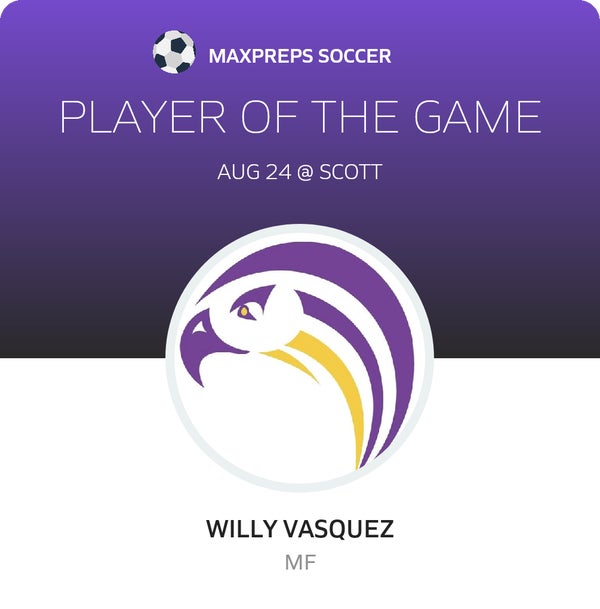 #4 Willy Vasquez Player of the Game badge