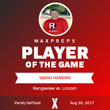 #14 Sarah Hankins Player of the Game badge
