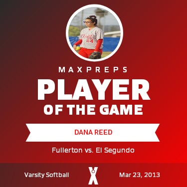 #44 Dana Reed Player of the Game badge