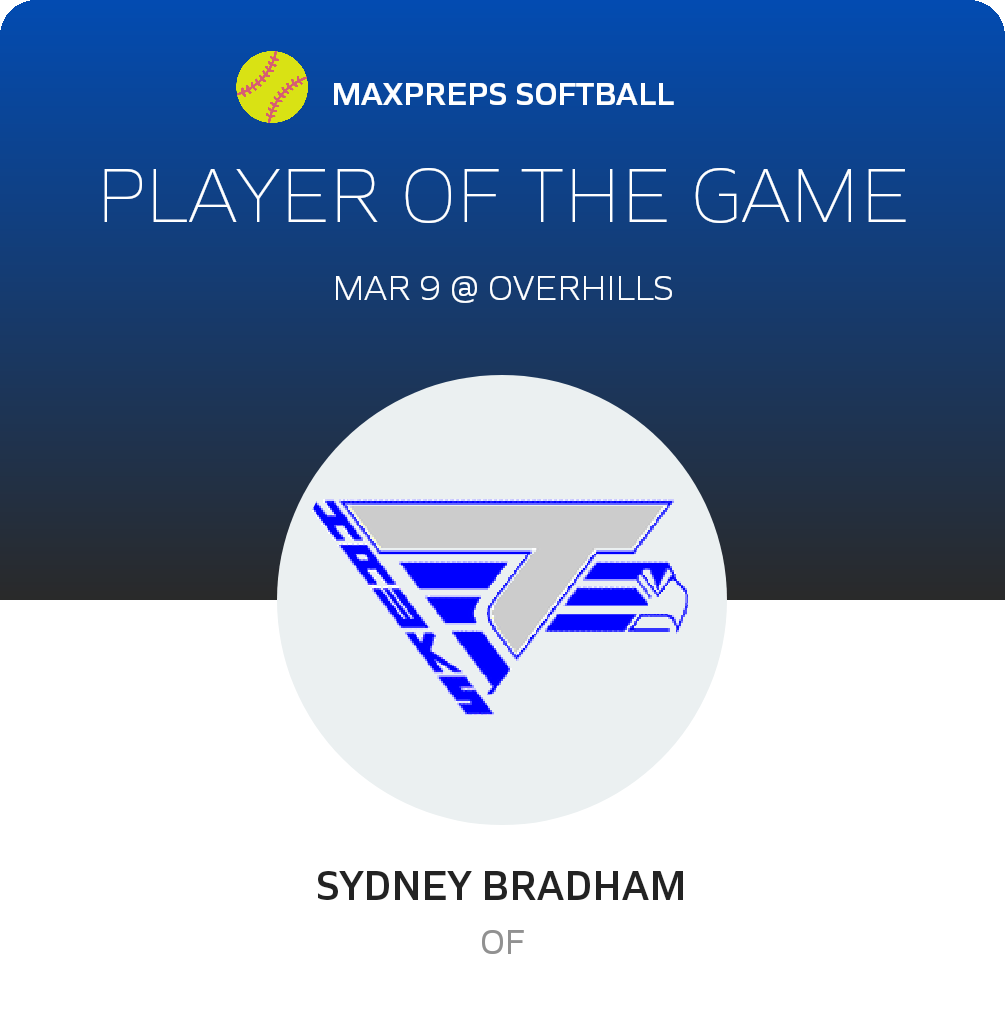 #2 Sydney Bradham Player of the Game badge