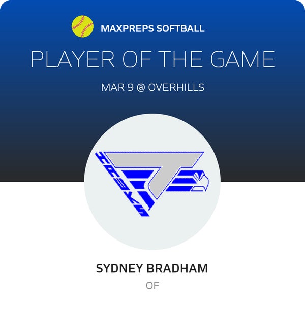 #2 Sydney Bradham Player of the Game badge