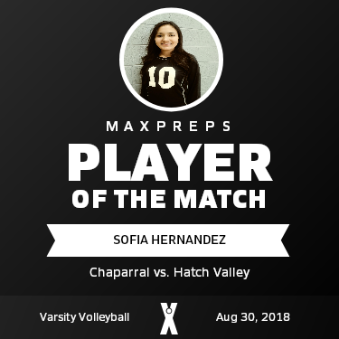 #10 Sofia Hernandez Player of the Game badge