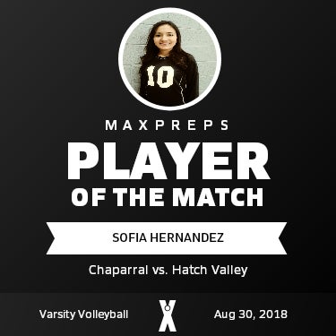 #10 Sofia Hernandez Player of the Game badge