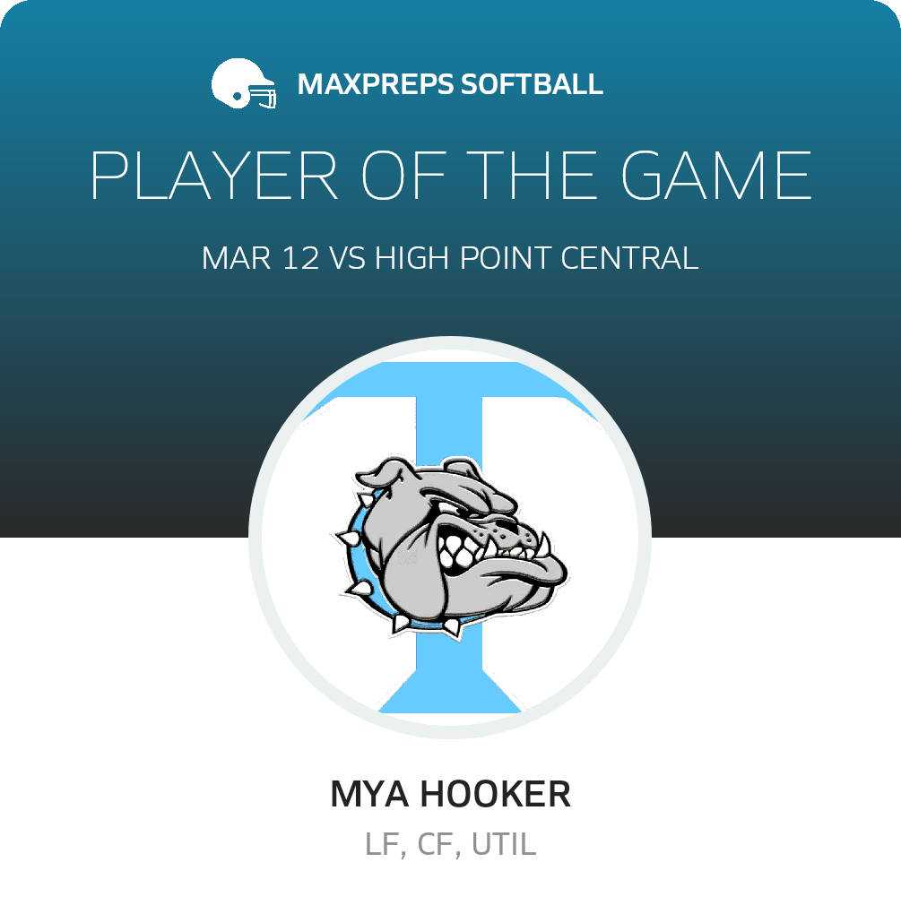 #1 Mya Hooker Player of the Game badge