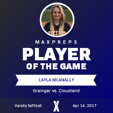 #23 Layla McAnally Player of the Game badge