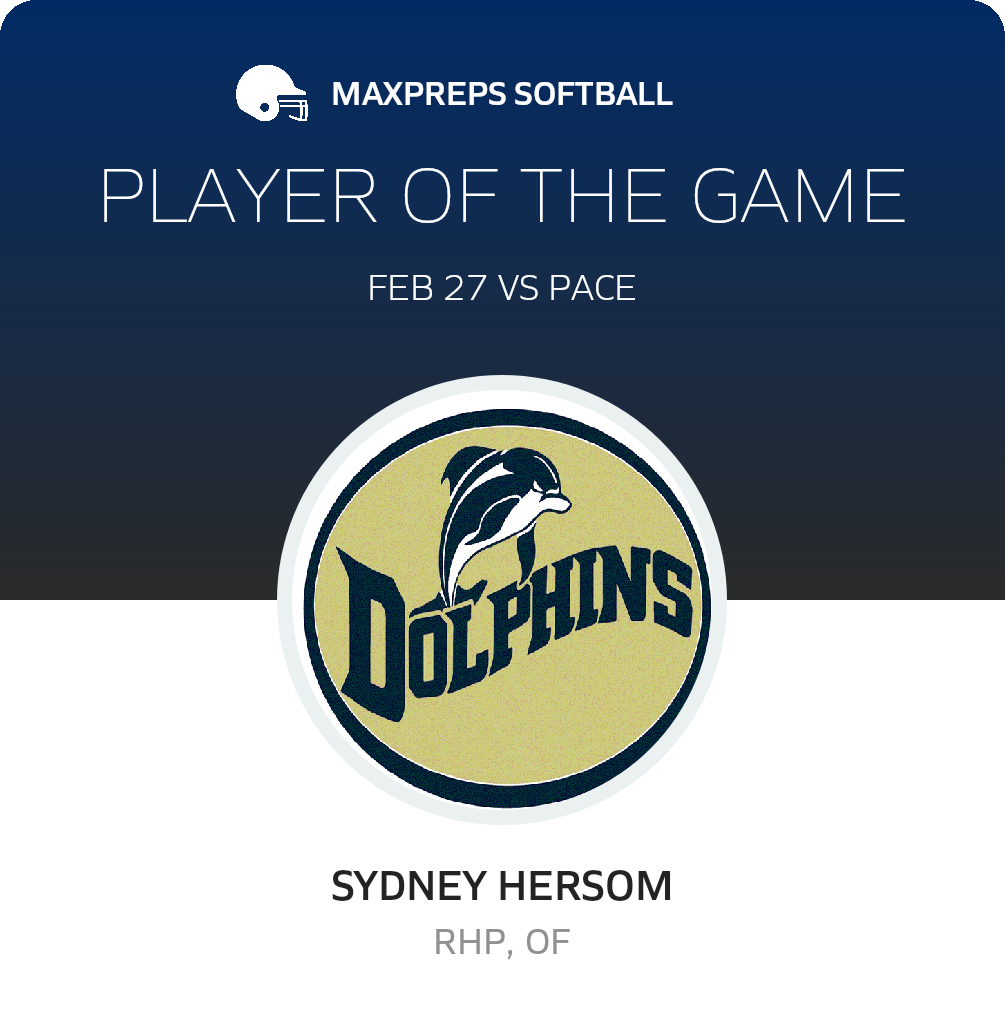 #16 Sydney Hersom Player of the Game badge