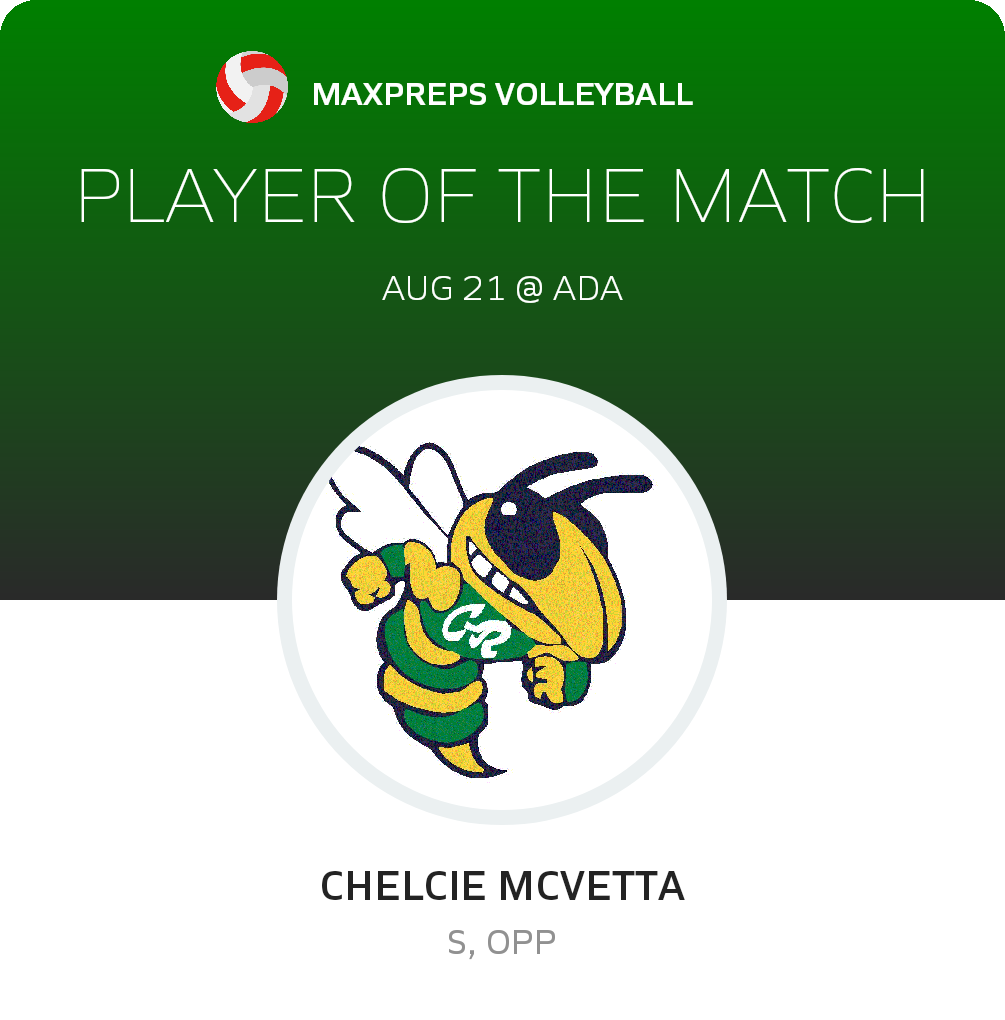 #11 Chelcie McVetta Player of the Game badge