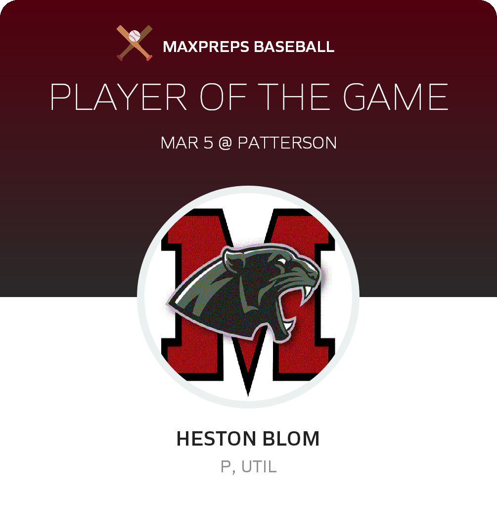 Heston Blom Player of the Game badge