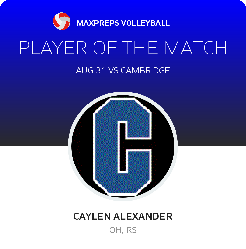 #15 Caylen Alexander Player of the Game badge
