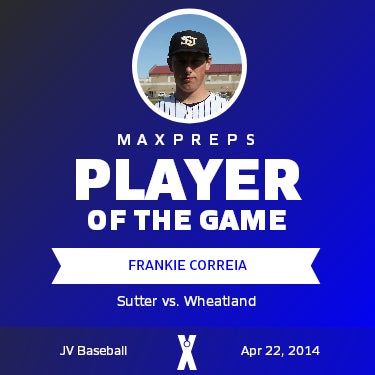 #11 Frankie Correia Player of the Game badge