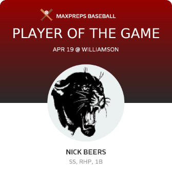 #6 Nick Beers Player of the Game badge