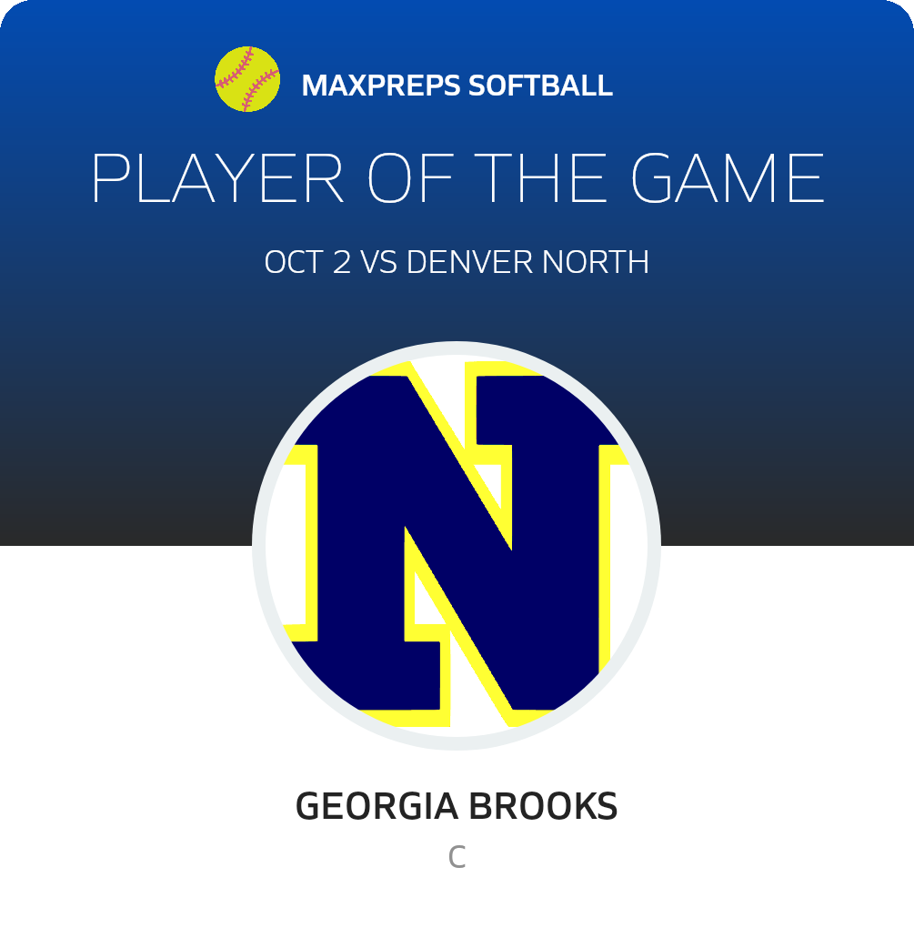#12 Georgia Brooks Player of the Game badge