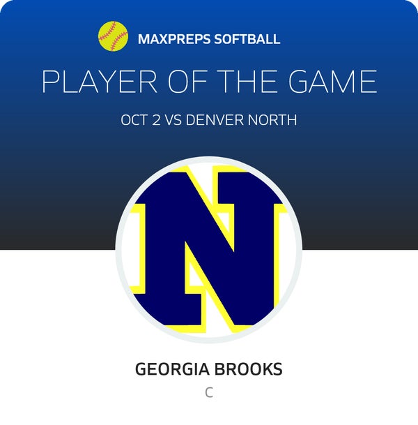 #12 Georgia Brooks Player of the Game badge